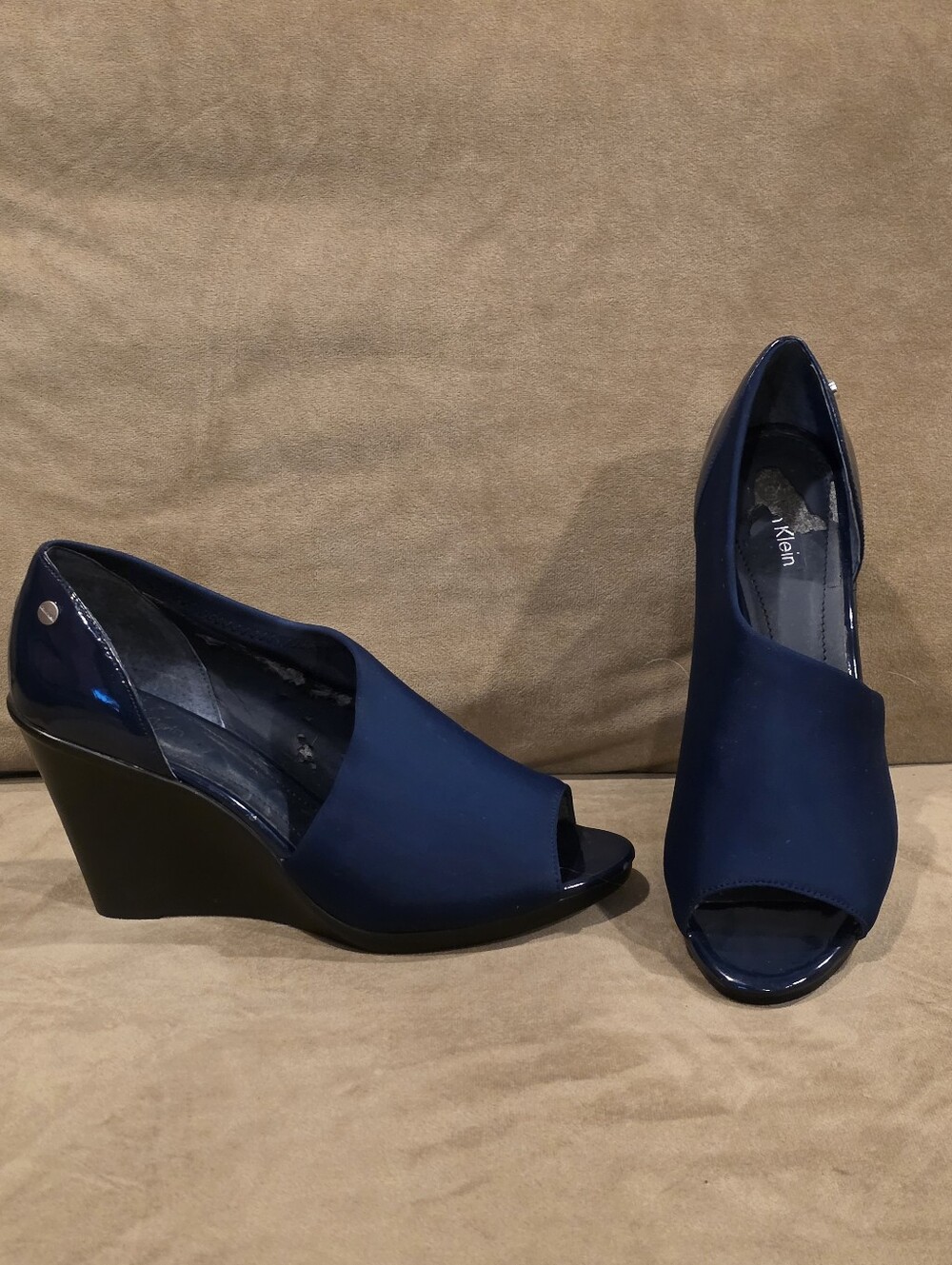 Navy Calvin Klein Wedges